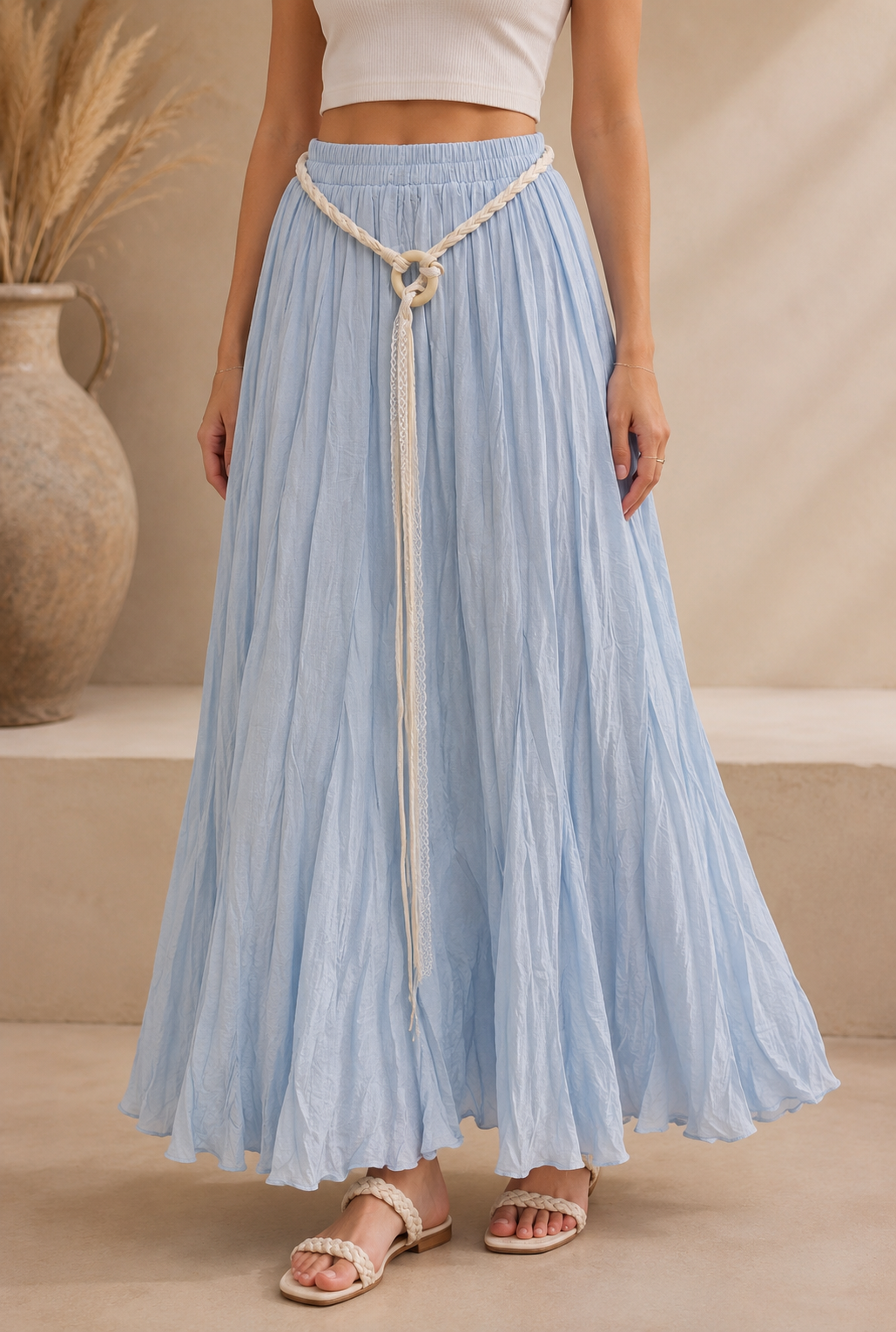 COTTON MAXI SKIRT