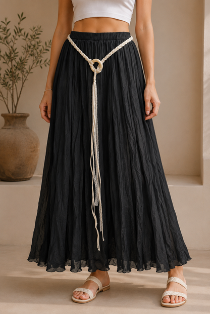 COTTON MAXI SKIRT