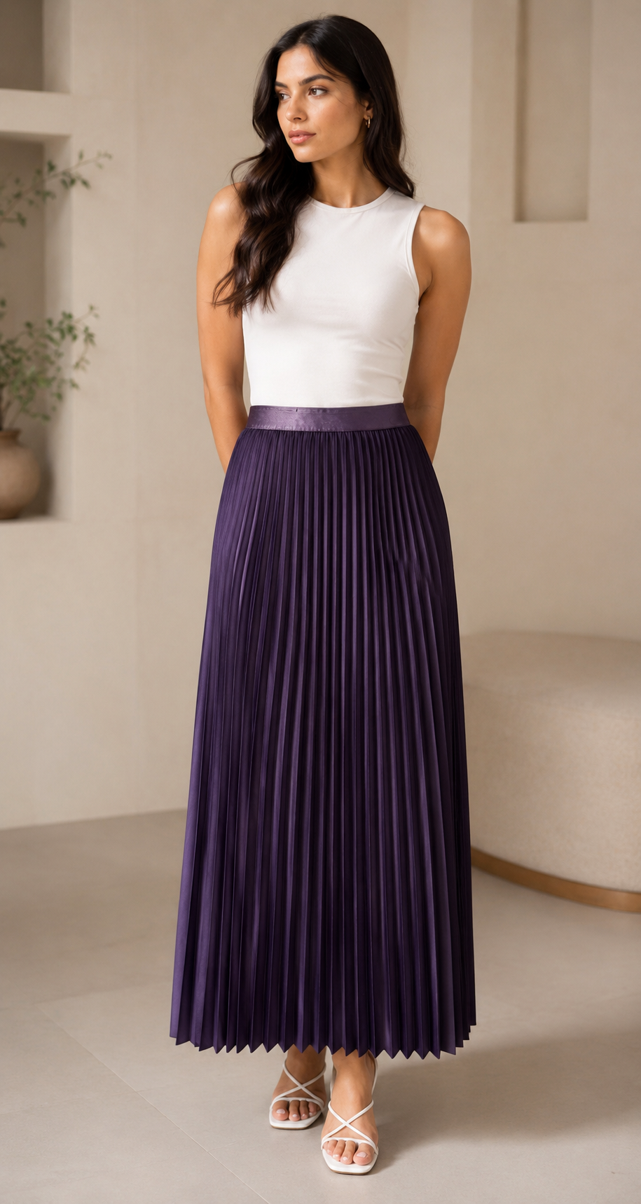 LONG SKIRT pleated