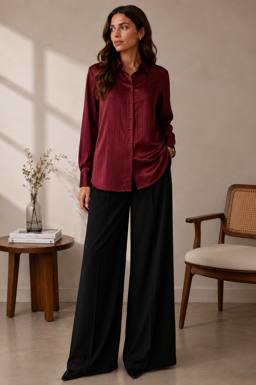 Button down shirt silk