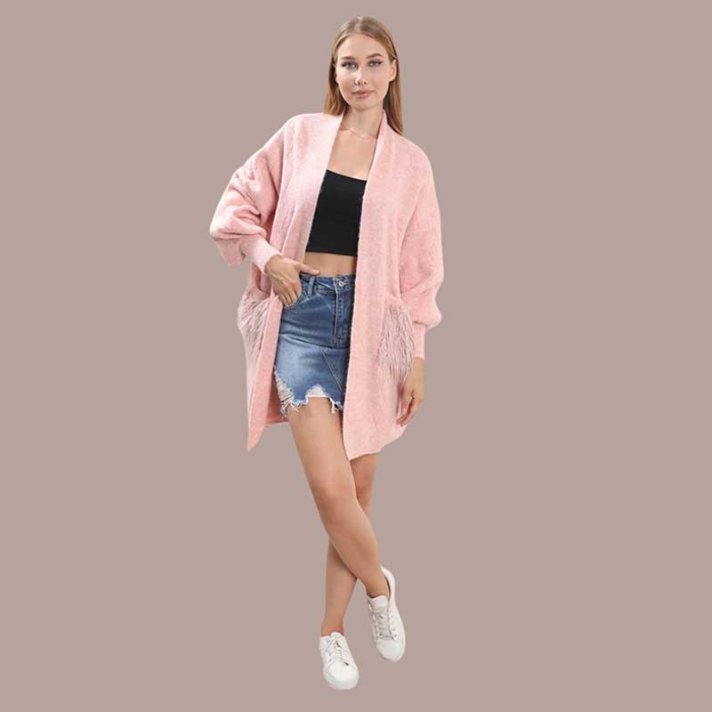 LIGHT WEIGHT CARDIGAN furr pkt