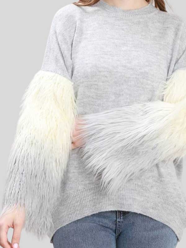 LIGHT WEIGHT SWEATSHIRT furr slv