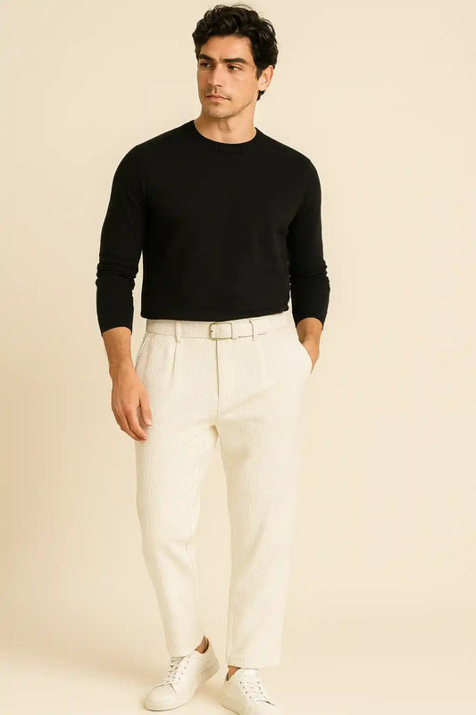 BELTED TROUSER