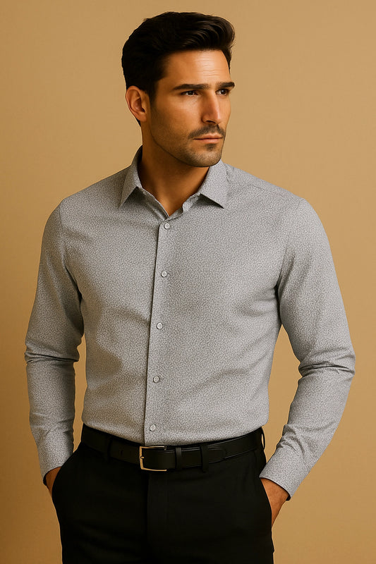 TEXTURED FORMAL DRESS SHIRT
