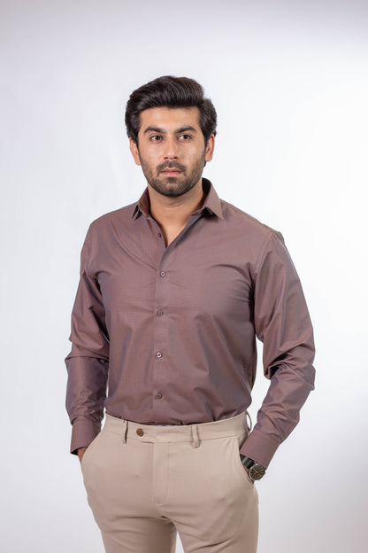 TEXTURED FORMAL DRESS SHIRT