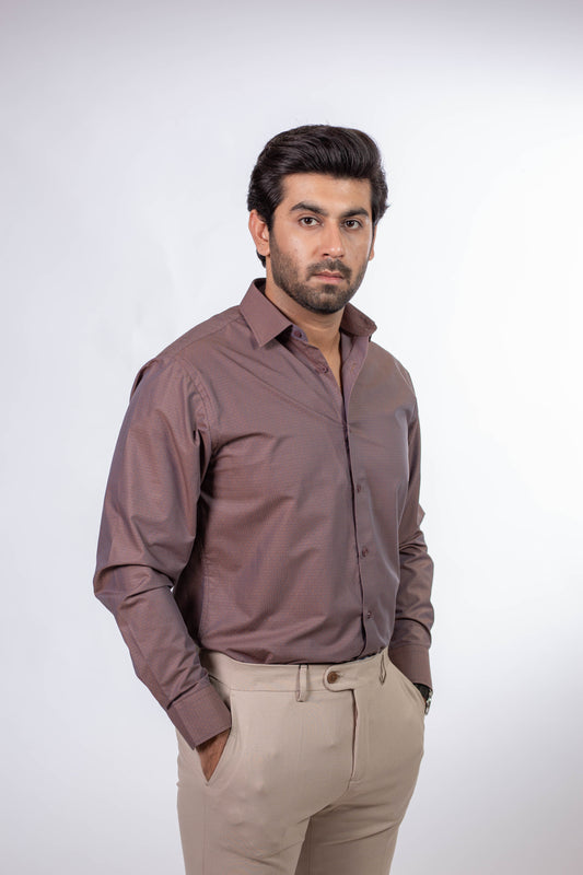 TEXTURED FORMAL DRESS SHIRT