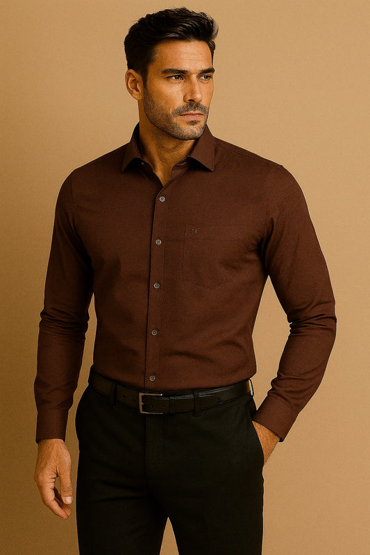 TEXTURED FORMAL DRESS SHIRT