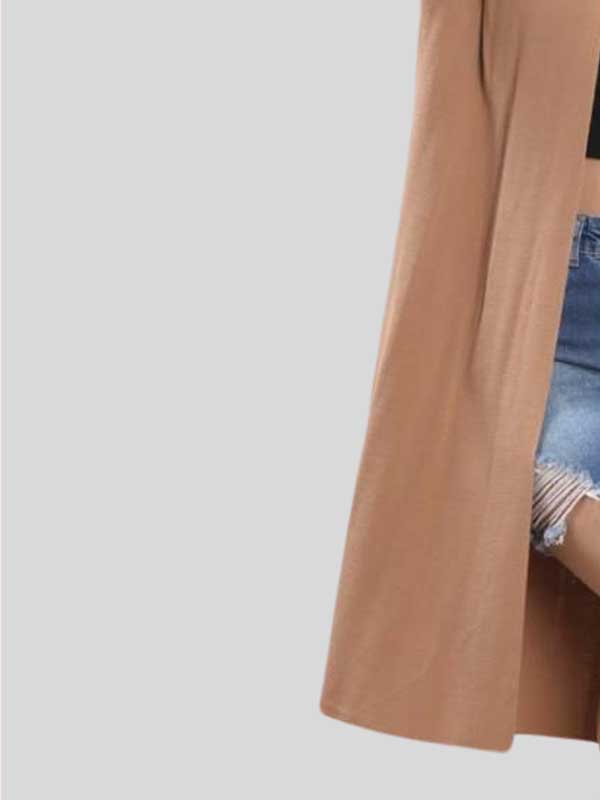 MESH SLV LONG CARDIGAN