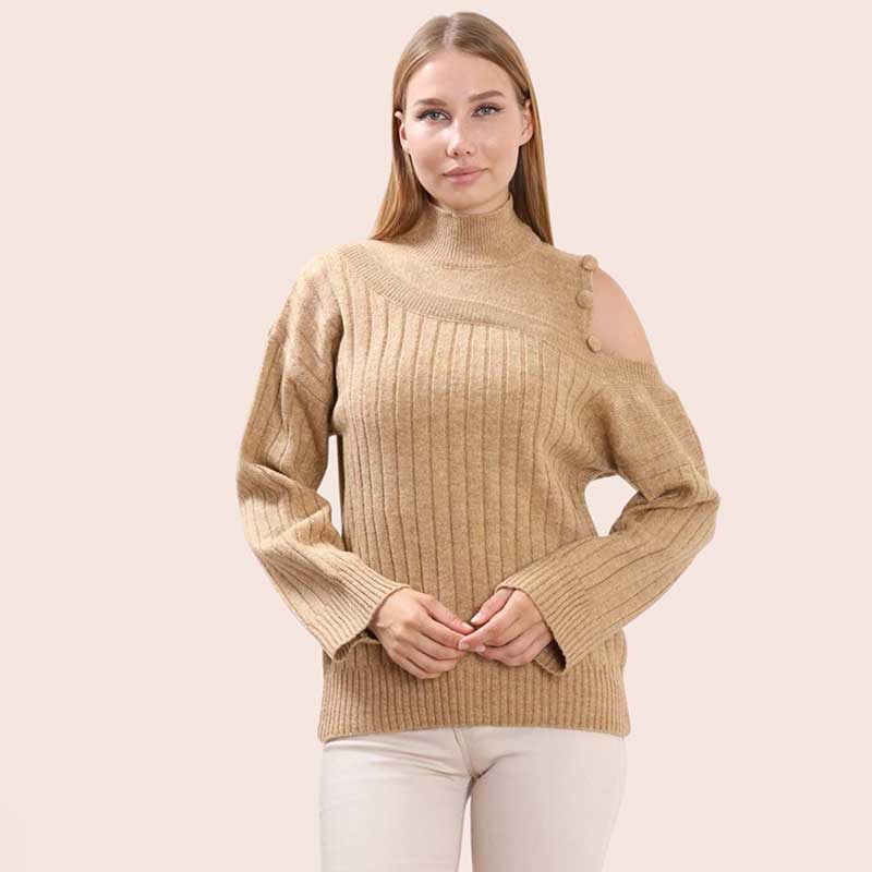 MOCK NECK OFF SH SWEATSHIRT