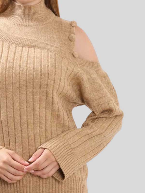 MOCK NECK OFF SH SWEATSHIRT