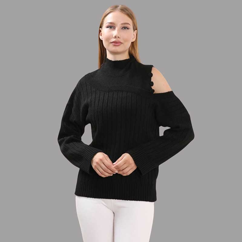 MOCK NECK OFF SH SWEATSHIRT