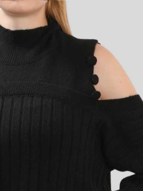 MOCK NECK OFF SH SWEATSHIRT