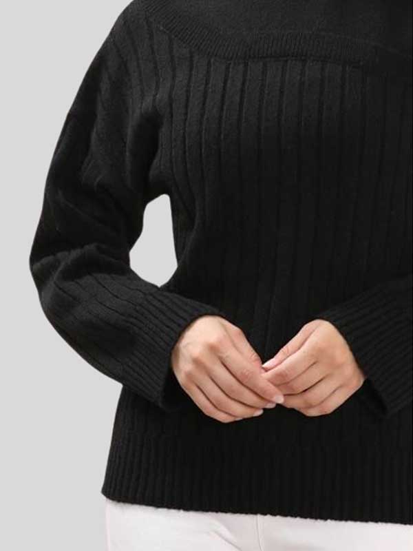 MOCK NECK OFF SH SWEATSHIRT