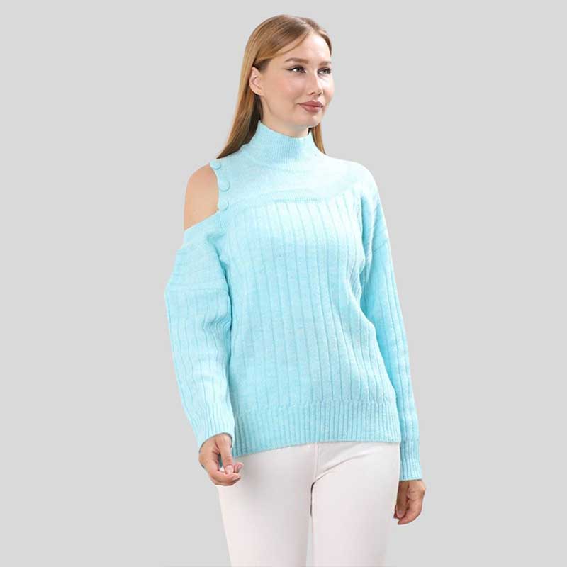 MOCK NECK OFF SH SWEATSHIRT