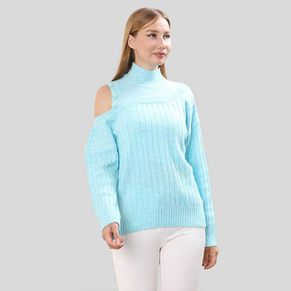 MOCK NECK OFF SH SWEATSHIRT