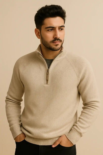 MOCK NECK HALF ZIPPER SWTR