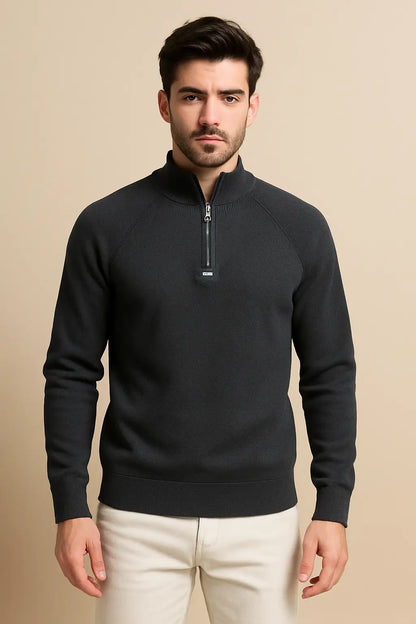 MOCK NECK HALF ZIPPER SWTR