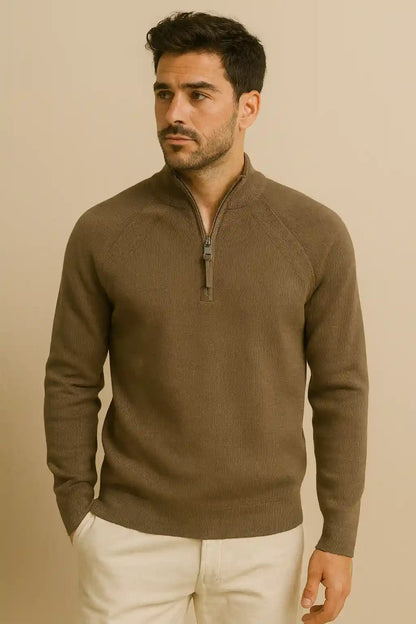 MOCK NECK HALF ZIPPER SWTR