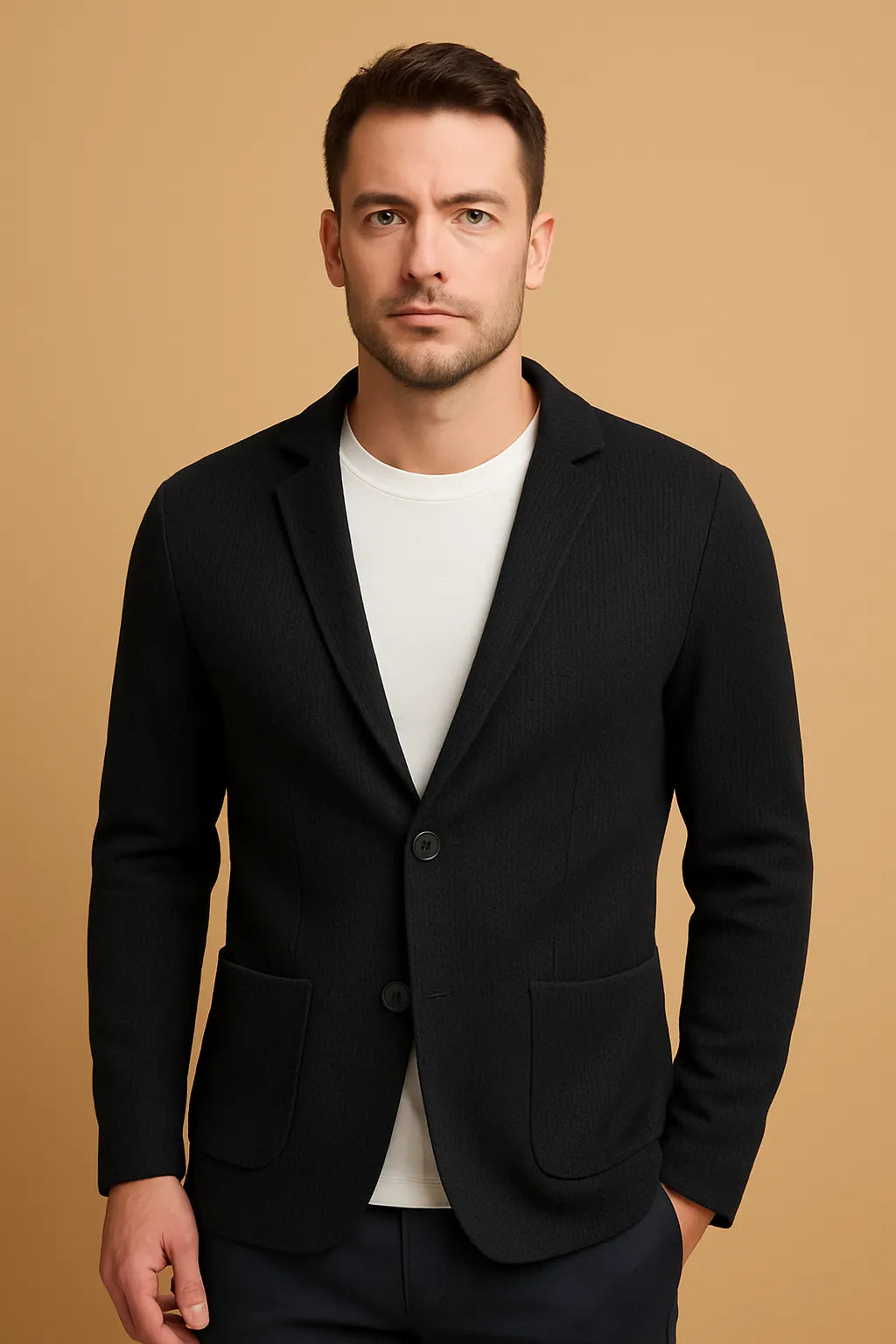 CARDIGAN WITH LAPEL COLLAR