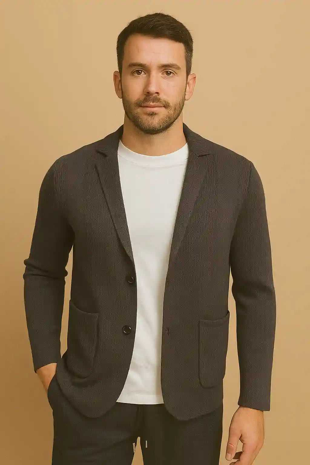 CARDIGAN WITH LAPEL COLLAR