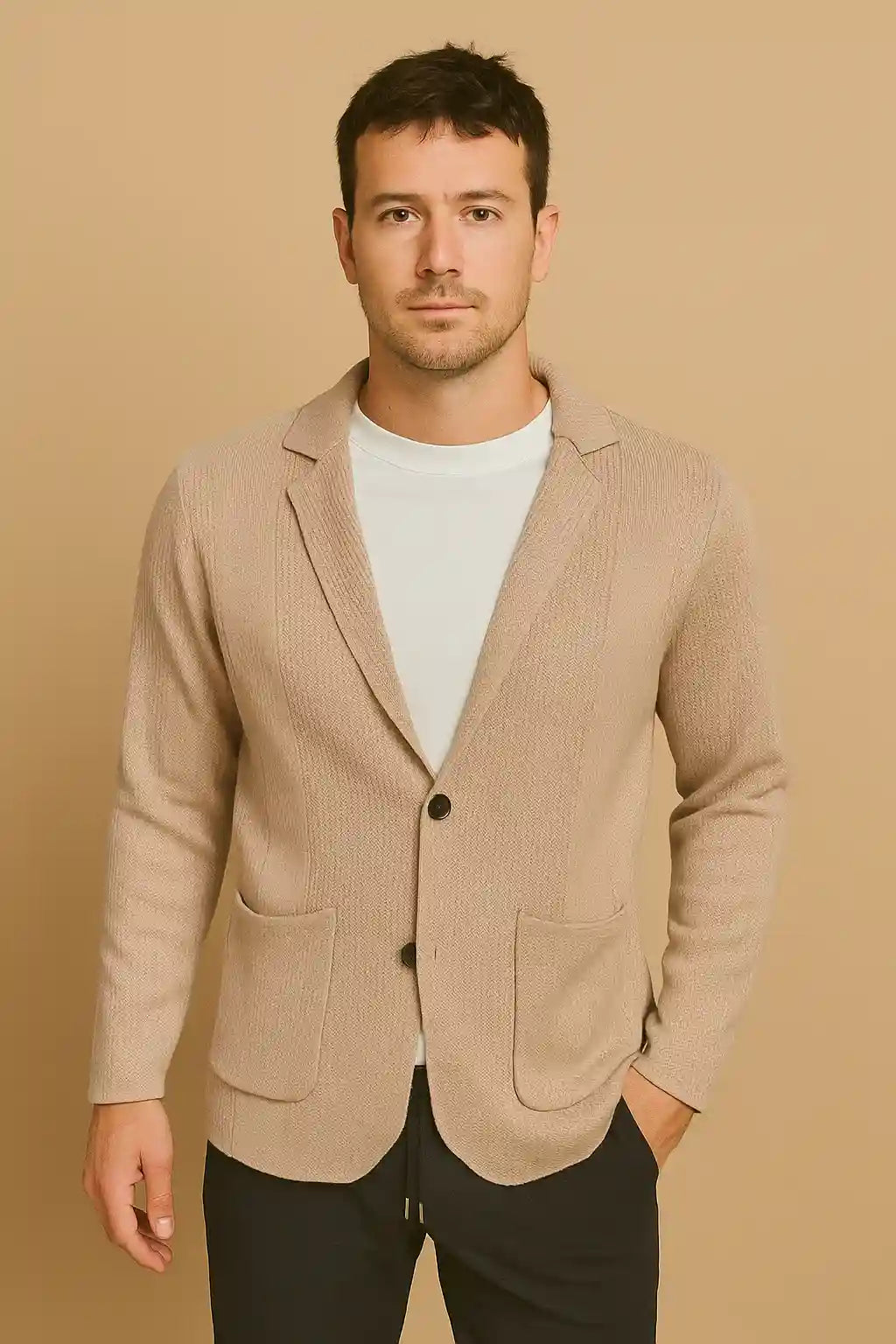 CARDIGAN WITH LAPEL COLLAR