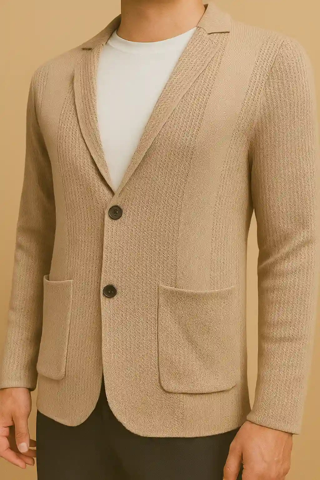 CARDIGAN WITH LAPEL COLLAR