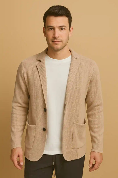 CARDIGAN WITH LAPEL COLLAR