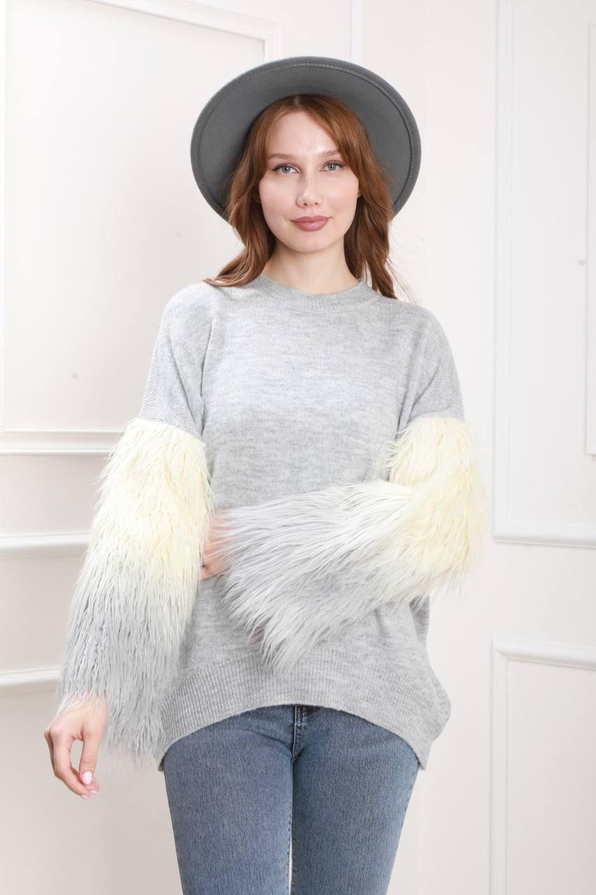 LIGHT WEIGHT SWEATSHIRT FURR SLEEVE