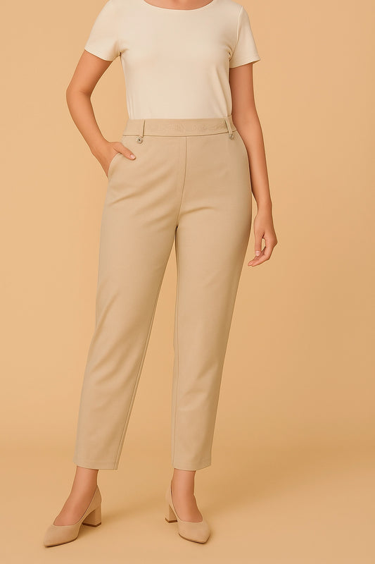 STR PANT EMB BLT