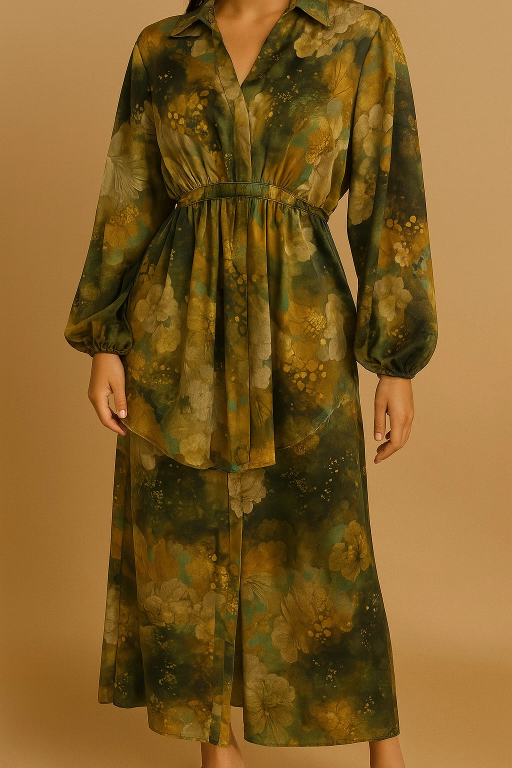 CO-ORD SUIT PRINTED belted