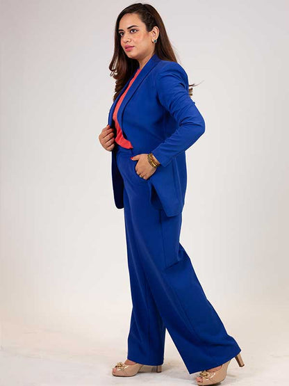 STITCHED SHAWL LAPEL BUSINESS SUIT