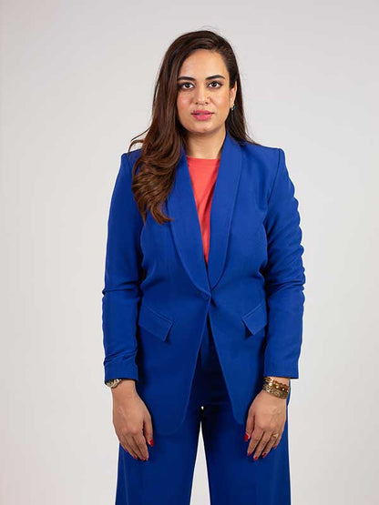 STITCHED SHAWL LAPEL BUSINESS SUIT