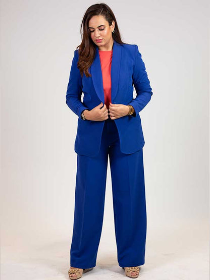 STITCHED SHAWL LAPEL BUSINESS SUIT