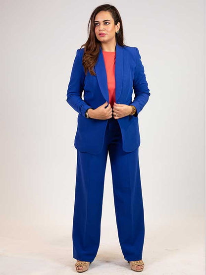 STITCHED SHAWL LAPEL BUSINESS SUIT