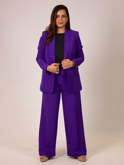 STITCHED SHAWL LAPEL BUSINESS SUIT
