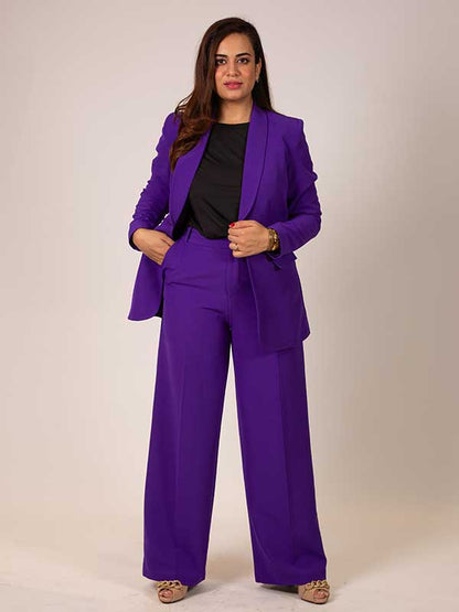 STITCHED SHAWL LAPEL BUSINESS SUIT