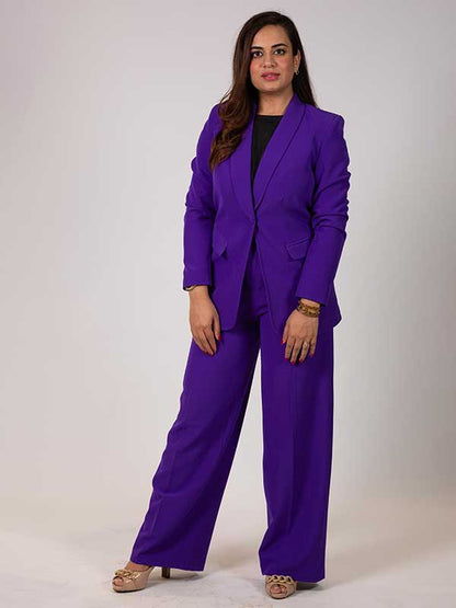 STITCHED SHAWL LAPEL BUSINESS SUIT