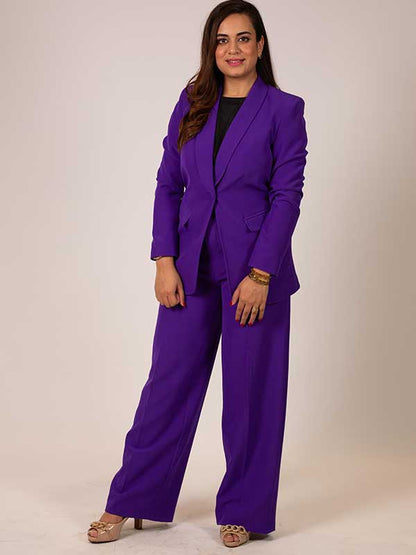 STITCHED SHAWL LAPEL BUSINESS SUIT