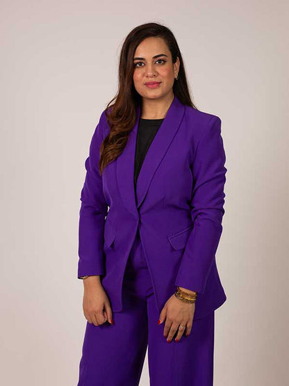 STITCHED SHAWL LAPEL BUSINESS SUIT