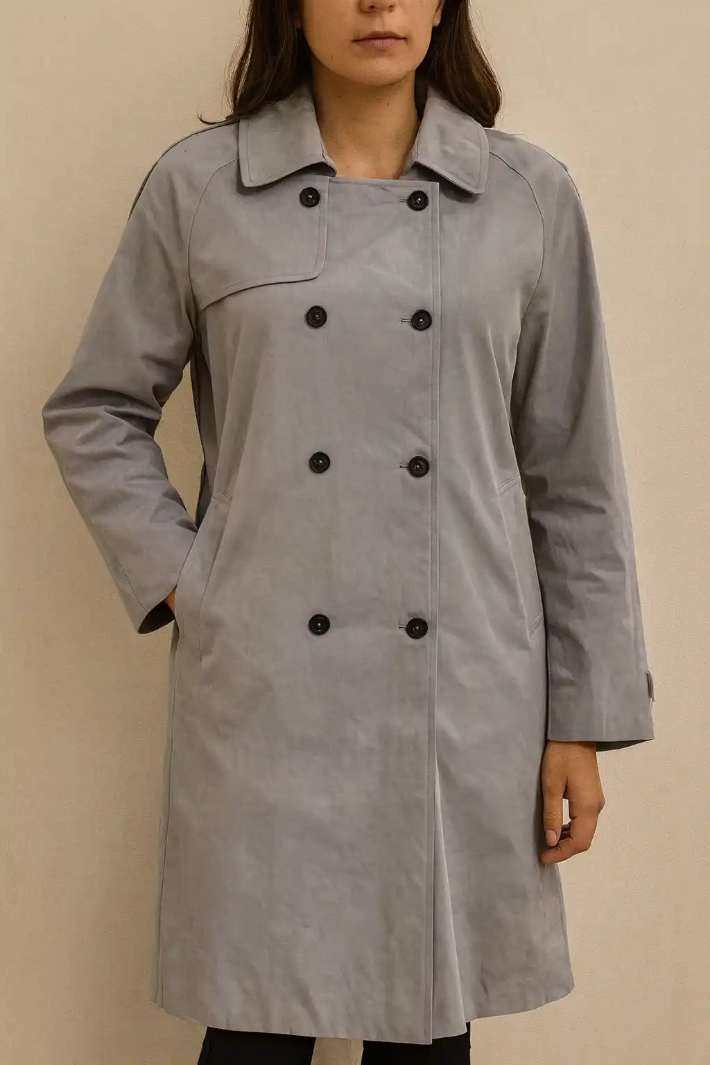 KHAKI TREANCH coat