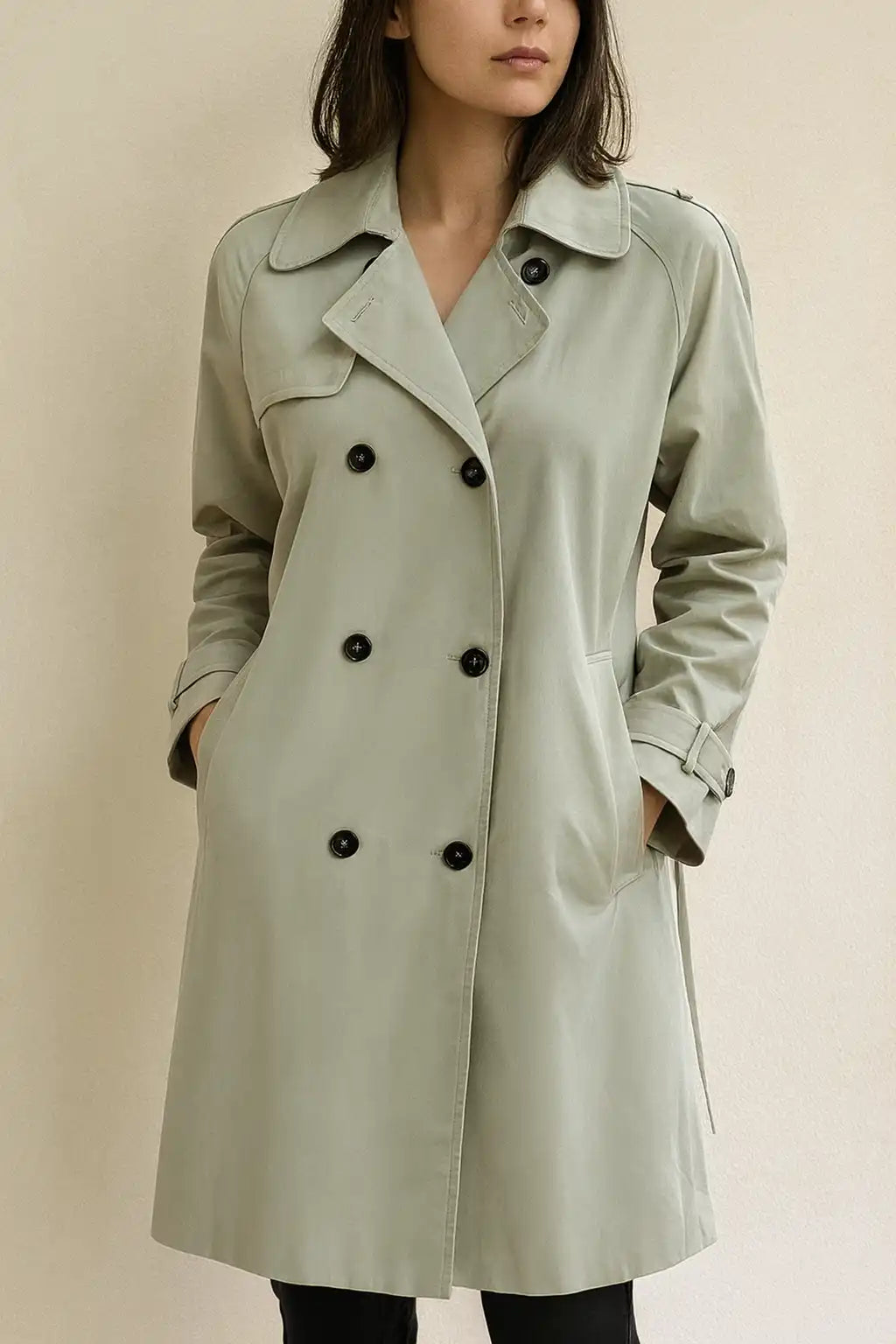 KHAKI TREANCH coat