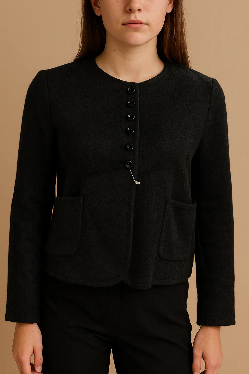 CREW NECK CROP jkt
