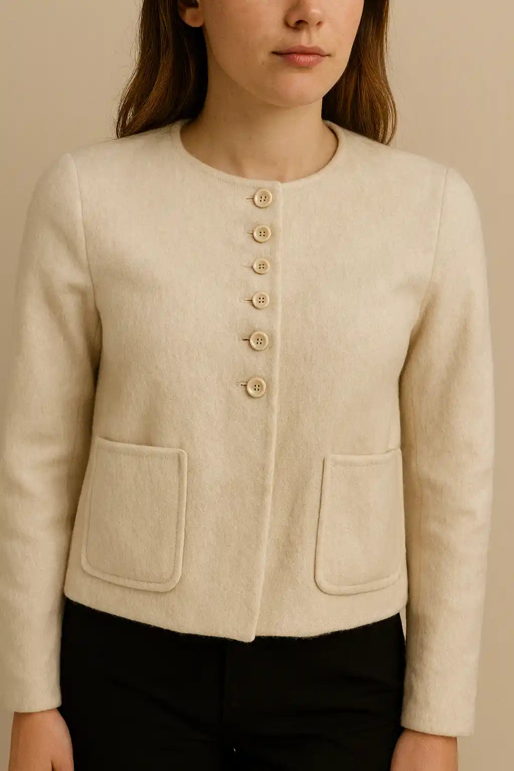 CREW NECK CROP jkt