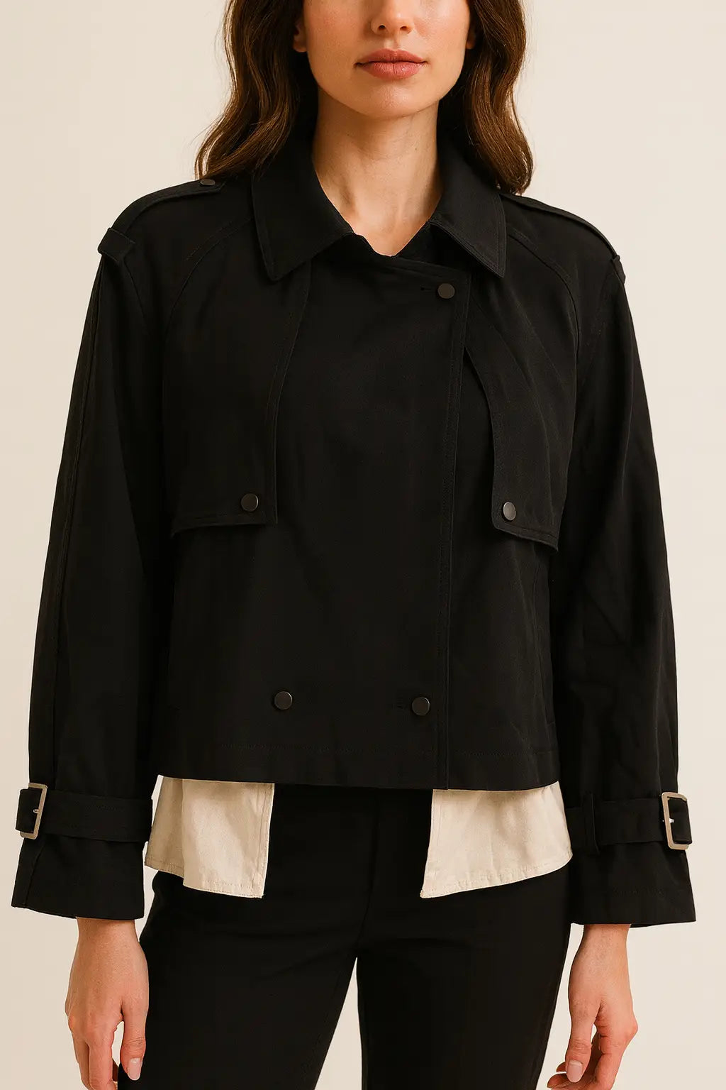 CROPPED TRENCH coat