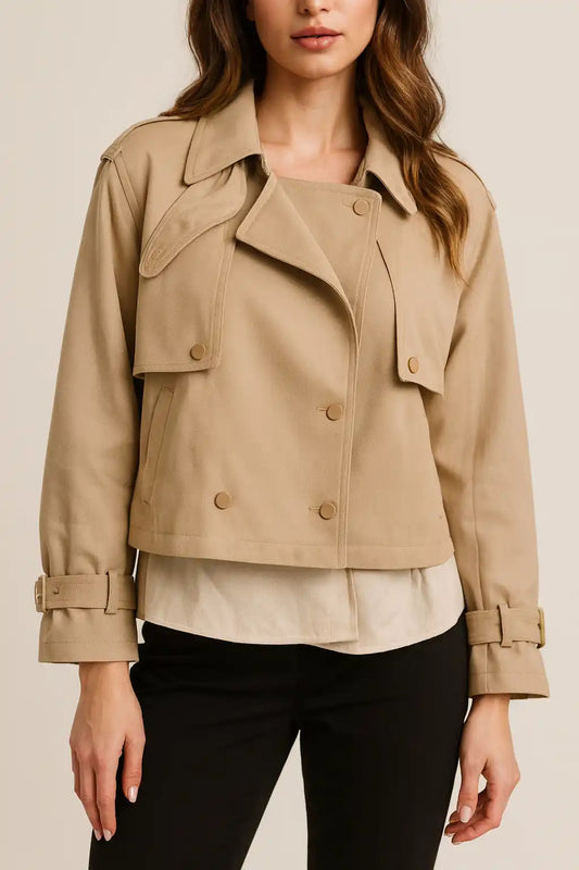 CROPPED TRENCH coat