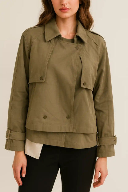 CROPPED TRENCH coat