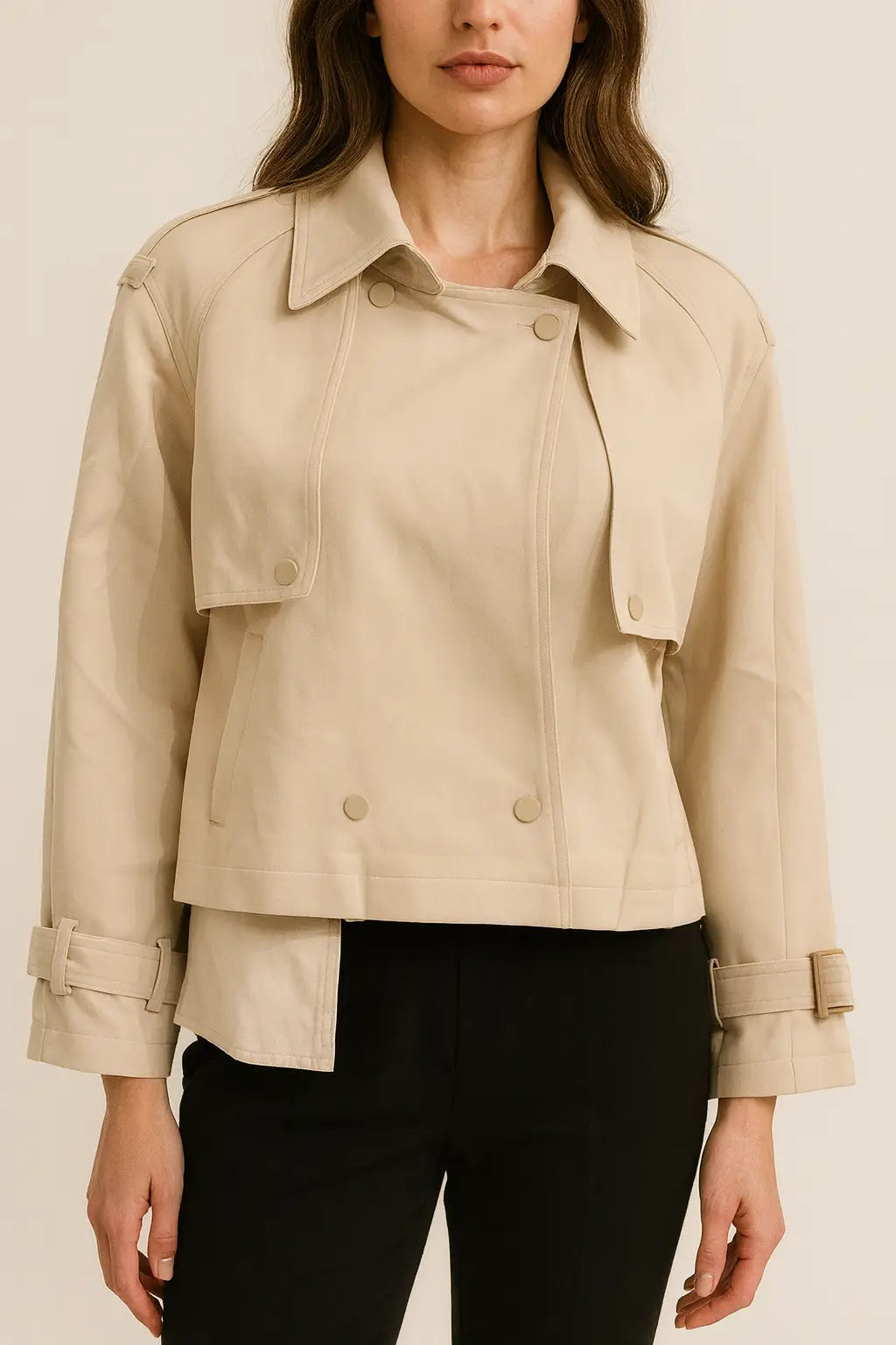 CROPPED TRENCH coat