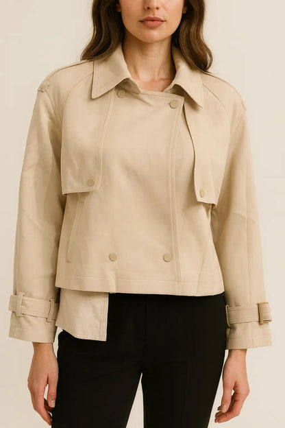 CROPPED TRENCH coat