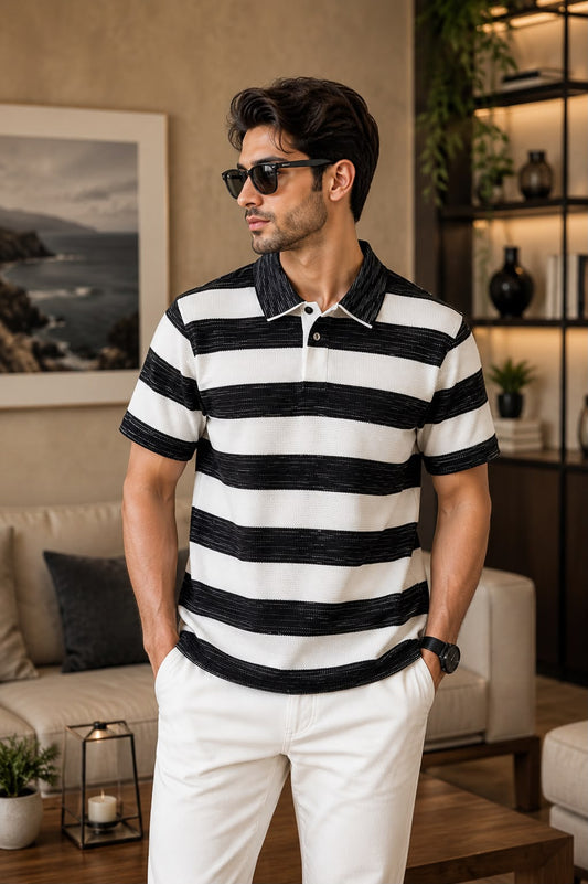 WAFFLE KNIT POLO