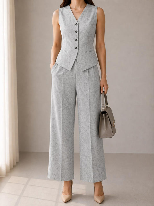 WAISTCOAT CO ORD printed